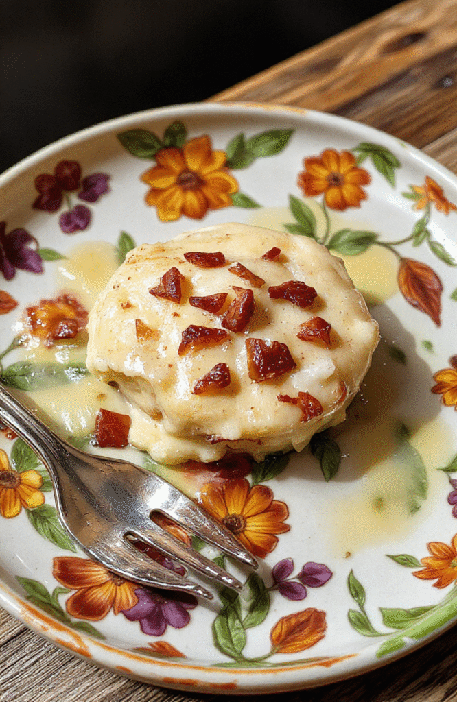 Bunte Apfel-Milchreispuffer auf einem weißen Teller, mit goldbrauner Kruste, gewürfelt frischer Apfel und ein Klecks Joghurt dekorativ daneben, lebendige Farben, ansprechend dekoriert, stilvoll angerichtet, perfekt für Kinder