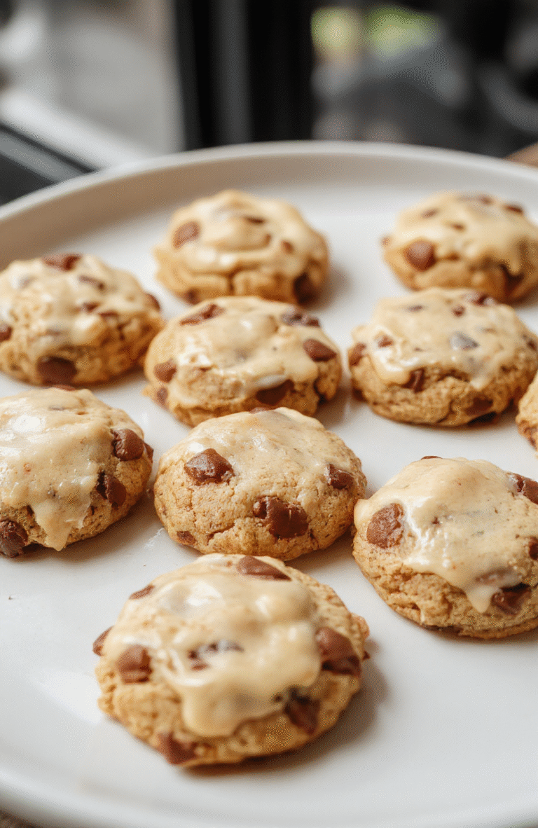Bunte vegane Ausstechplätzchen auf einem weißen Teller, umgeben von frischen Blumen und hellen Oster- und Weihnachtsdekorationen, mit glasierten Herzen, Sternen und Kreisen, gelb, rot, grün und weiß, samtige Textur, frisch gebacken und einladend