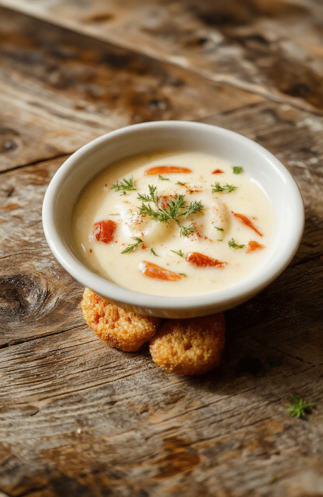 Helle, fluffige vegane Schokowölkchen auf einem weißen Teller, mit glänzender Schokoladenglasur und zarten Keksen, dekoriert mit kleinen Schokoladenstückchen, im natürlichen Licht fotografiert.