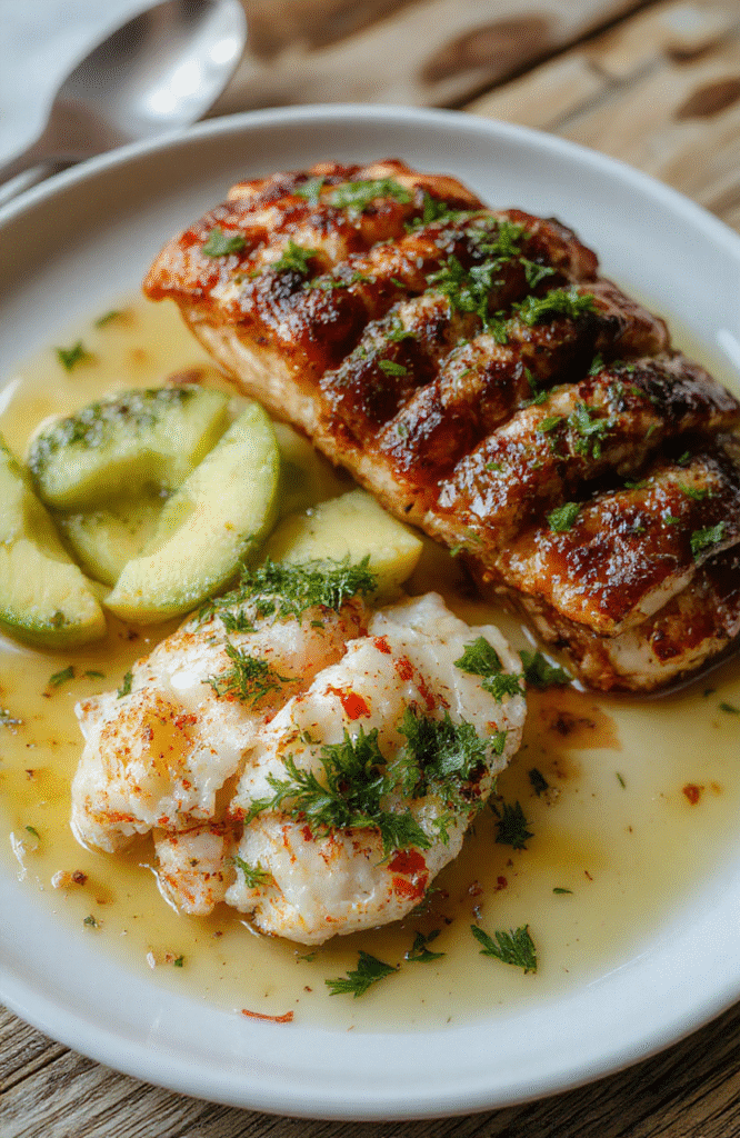 Bunte Apfelwaffeln auf einer weißen Platte, goldbraun und knusprig, mit frischen Apfelscheiben und Puderzucker garniert, ansprechend angerichtet mit einer kleinen Schüssel Marmelade im Hintergrund, natürlichem Licht, appetitlich und einladend stylisiert