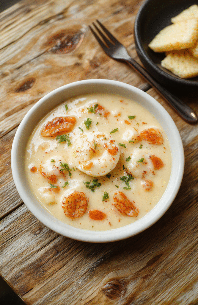 Bunte, zarte Puddingplätzchen auf einem weißen Teller, mit einer goldbraunen Kruste und einer weichen, cremigen Puddingfüllung, dekoriert mit Puderzucker, vor einem hellen, natürlichen Hintergrund
