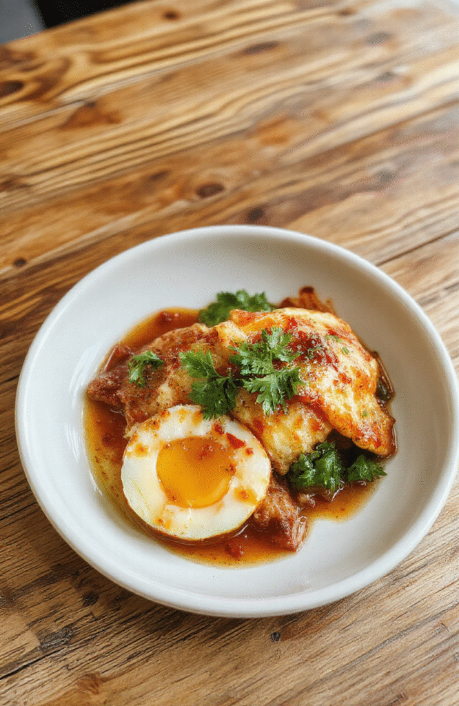 Bilder von zart gebackenen, goldbraunen Schokoladenkeksen mit geschmolzener Schokolade in der Mitte, schön angerichtet auf einer weißen Platte, mit krümeligen Texturen und einem Hauch von Schokolade an den Rändern, elegant präsentiert mit wenigen Schokoladenstückchen im Hintergrund.