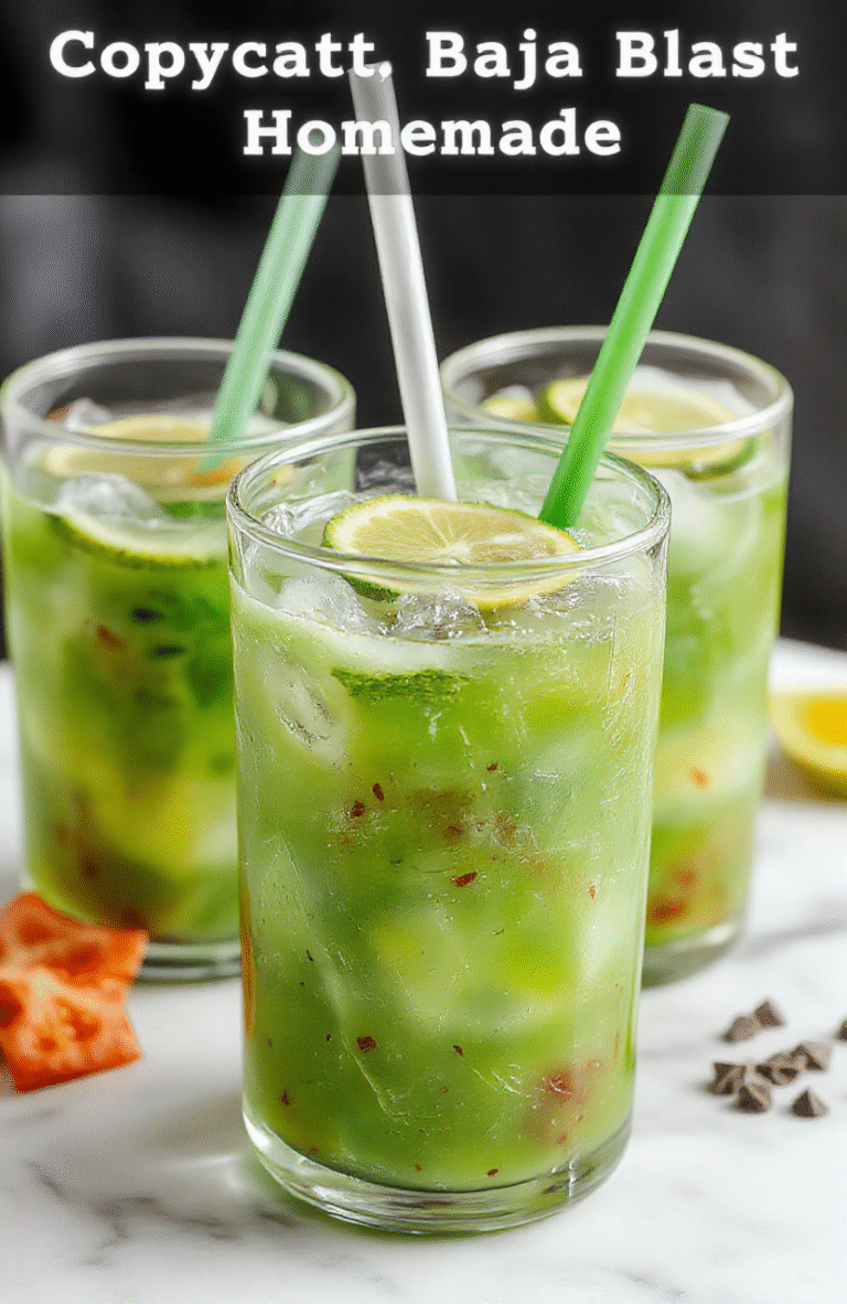 A vibrant, tall glass filled with bright turquoise Baja Blast soda, garnished with a lime wedge and a colorful straw, placed on a clean white surface. The drink's effervescent bubbles and refreshing appearance highlight its citrusy, tropical appeal. The background features a soft, blurred tropical-themed setting, emphasizing the refreshing and fun nature of the beverage.