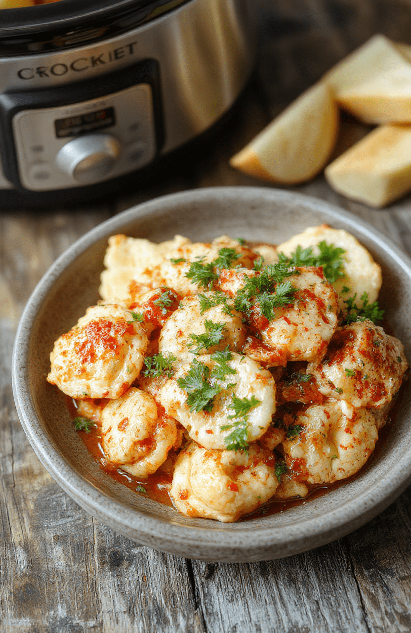 A vibrant bowl of creamy chicken tortellini soup featuring golden-brown cooked tortellini, shredded chicken, bright green spinach, and a rich broth, garnished with grated cheese and fresh herbs, styled on a rustic wooden table with natural lighting.