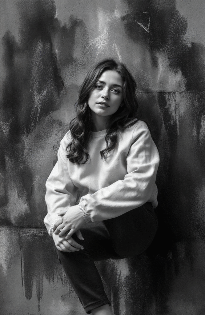 Buntes Frucht-Dessert in Waffelbecher mit frischen Beeren, Kiwi, Mango und Joghurt, serviert auf einem hellen Holztisch, sommerlich, einladend, fröhlich.