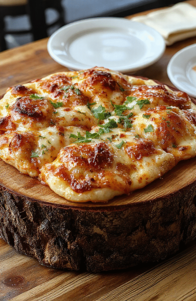 Bunte Pizzastangen auf einem weißen Teller, mit goldbraunem Teig und geschmolzenem Käse, garniert mit frischem Basilikum, appetitlich und knusprig.