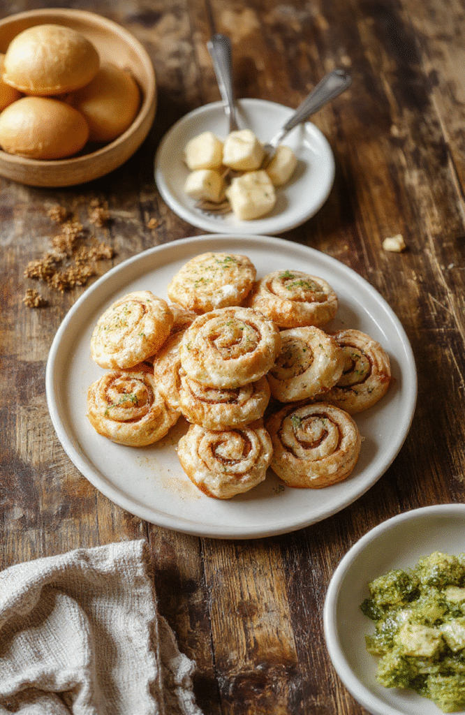 Knusprige goldene Frühlingsrollen aus Reispapier, gefüllt mit buntem Gemüse und Kräutern, auf weißem Hintergrund, perfekt für einen asiatischen Snack.