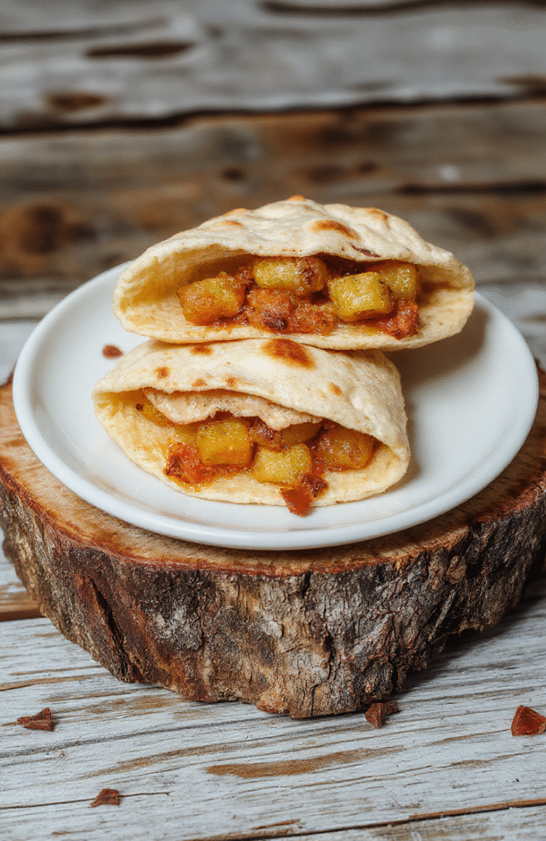 Bunte griechische Pita mit saftigem Hähnchen, cremigem Tzatziki, zerkrümeltem Feta, grünem Salat und Tomaten, ansprechend auf einer Holzplatte serviert
