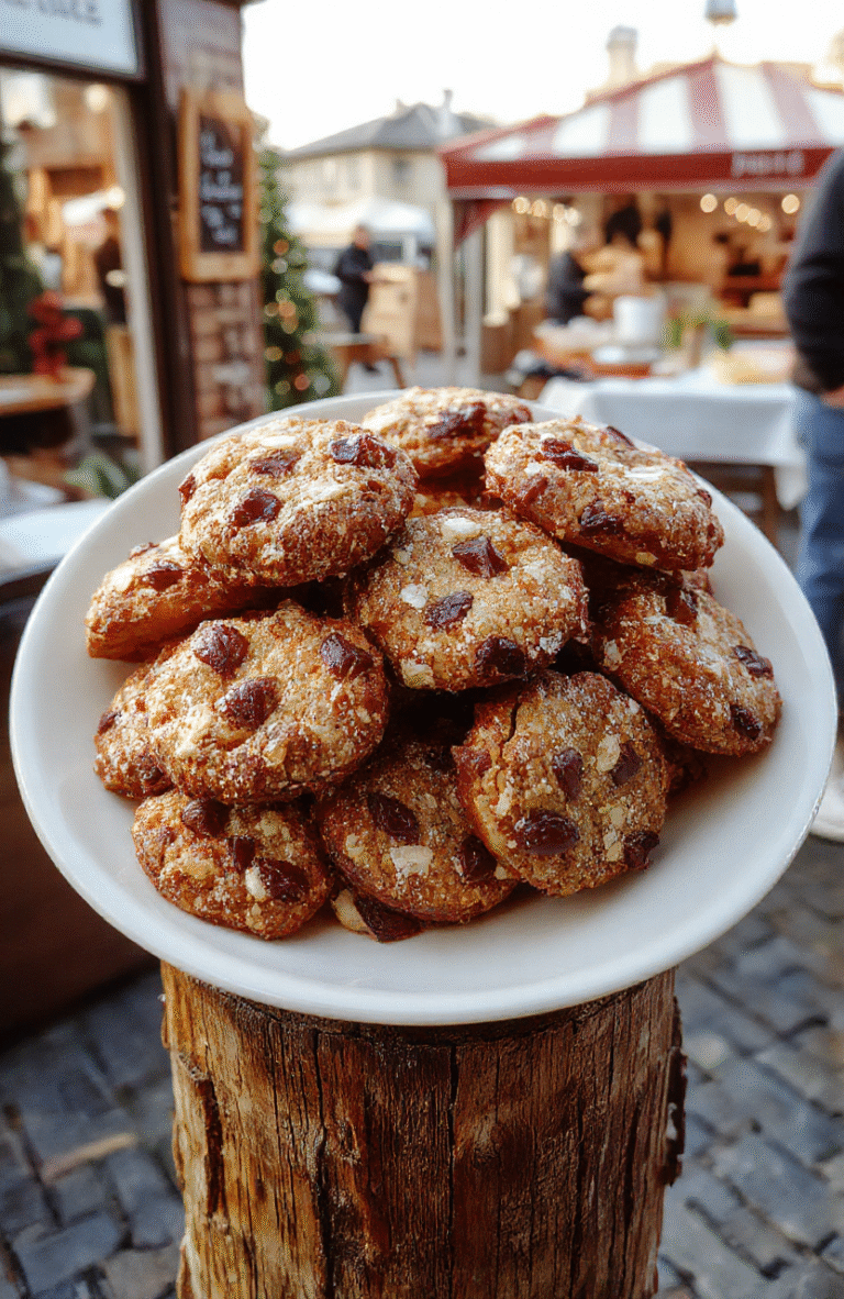 Gefülltes Handbrot mit knuspriger goldener Kruste, frisch aus dem Ofen, mit zerlaufenem Käse und würziger Füllung, auf einem rustikalen Holzteller serviert, in warmen Lichtern getaucht.