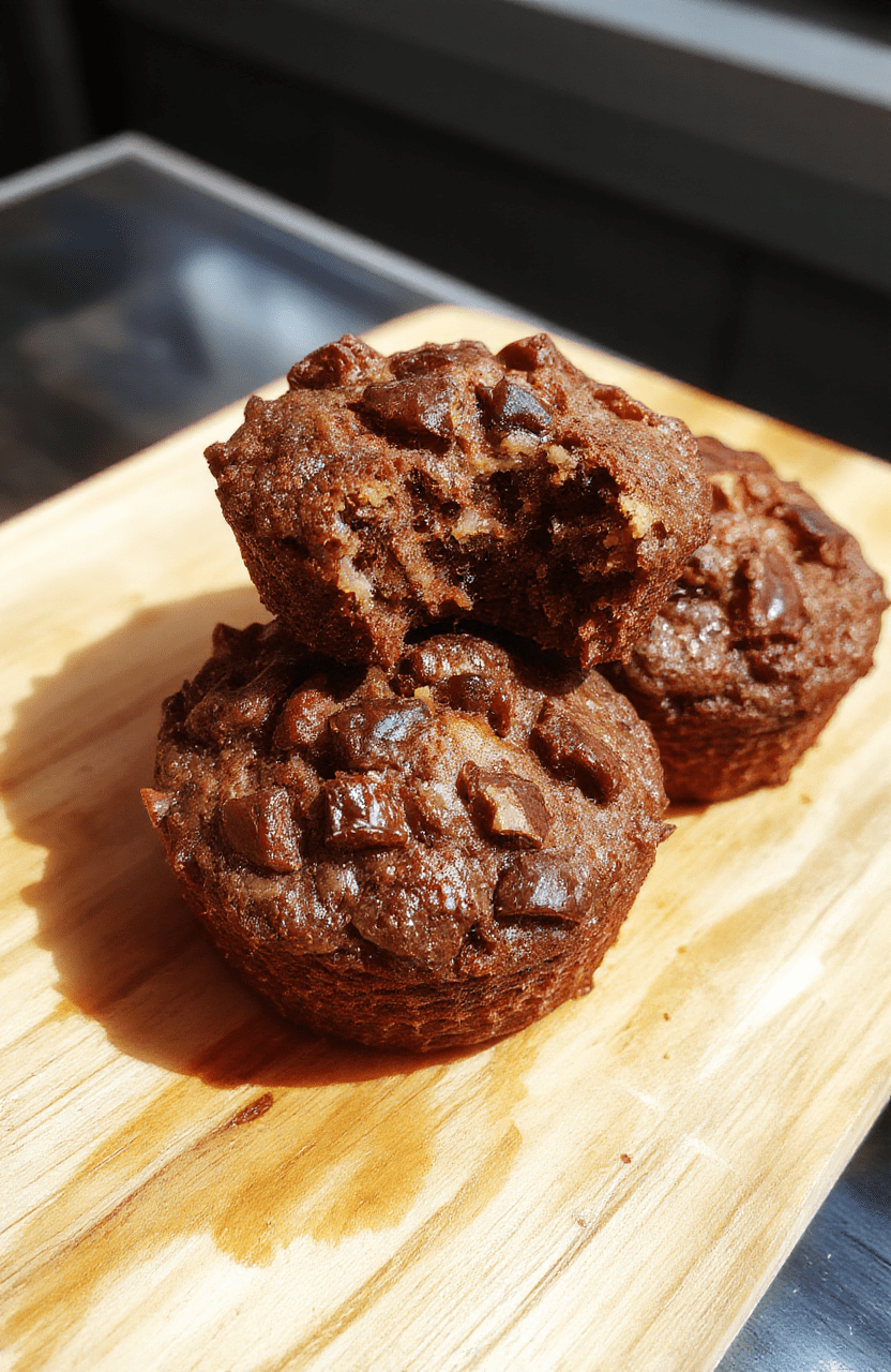 Goldbraune Bananenprotein-Muffins liegen auf einem hellen Holzteller, details der feinen Textur sichtbar, daneben liegt eine Banane. Die Oberfläche wirkt leicht glänzend und fluffig, mit einer Prise Zimt, insgesamt ein einladendes, appetitliches Erscheinungsbild.
