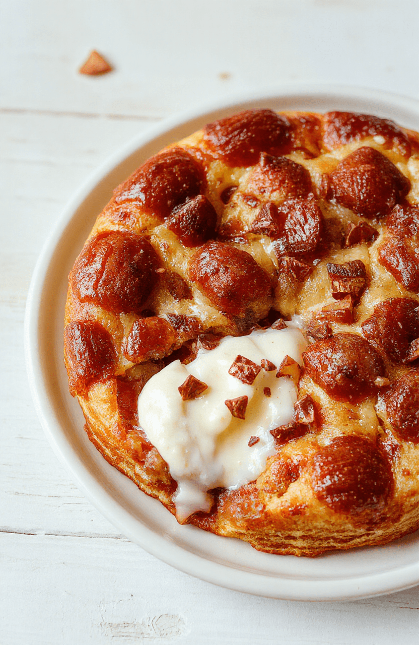 Nahaufnahme eines goldbraun gebackenen Heidelbeerkuchens mit cremiger Joghurt-Schicht, oben glitzernde Heidelbeeren, auf einem hellen Holztisch, rustikale Präsentation, unscharfer Hintergrund.