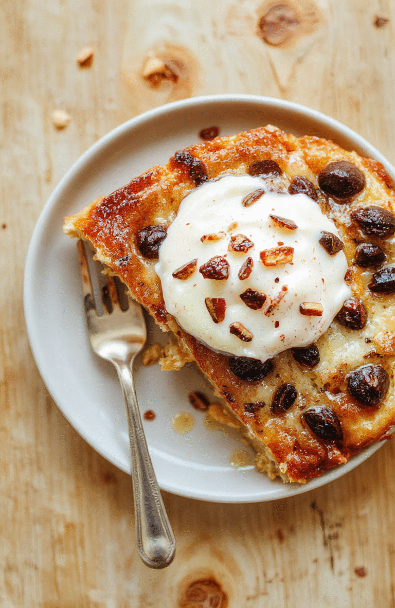 Goldgelber Heidelbeerkuchen mit Joghurt, darauf sichtbare Heidelbeeren, lockere Krume, glänzende Oberseite, serviert auf hellem Holzbrett, sommerliche Farben