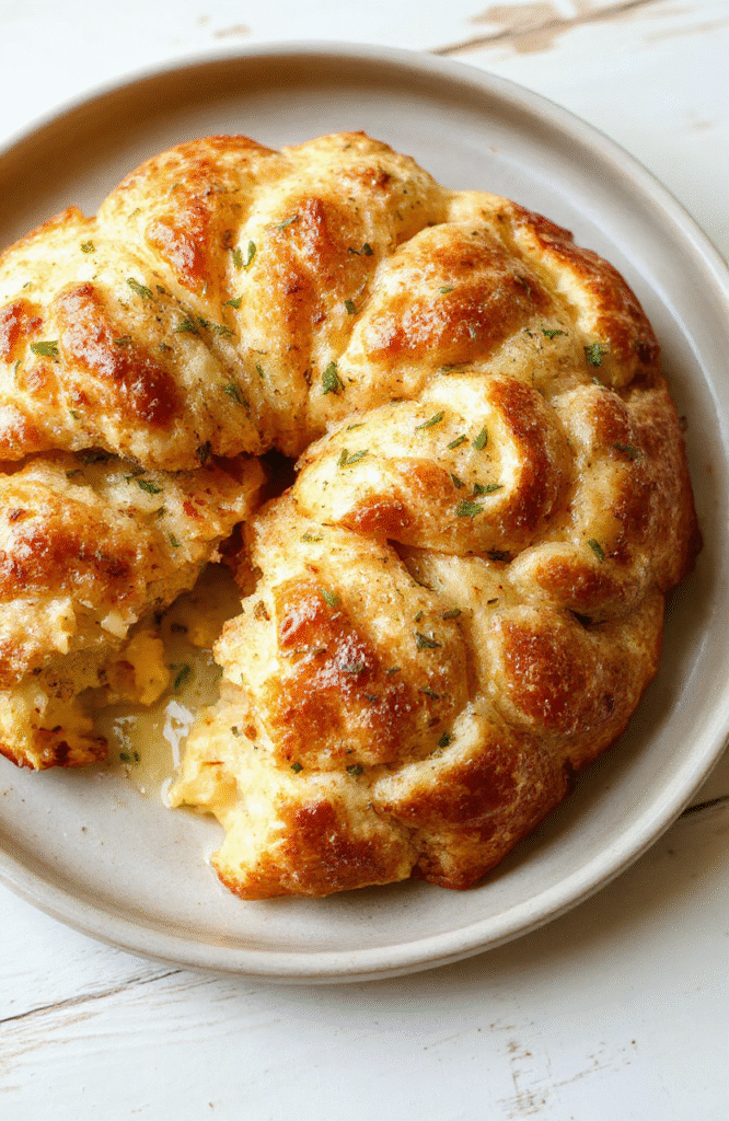 Ein Teller mit goldbraunen Streuseltalern, bedeckt mit knusprigen Streuseln, auf einem hellen Holztisch. Die Oberflächen wirken warm, Zimtstaub liegt fein darüber, das Foto wirkt natürlich und einladend.