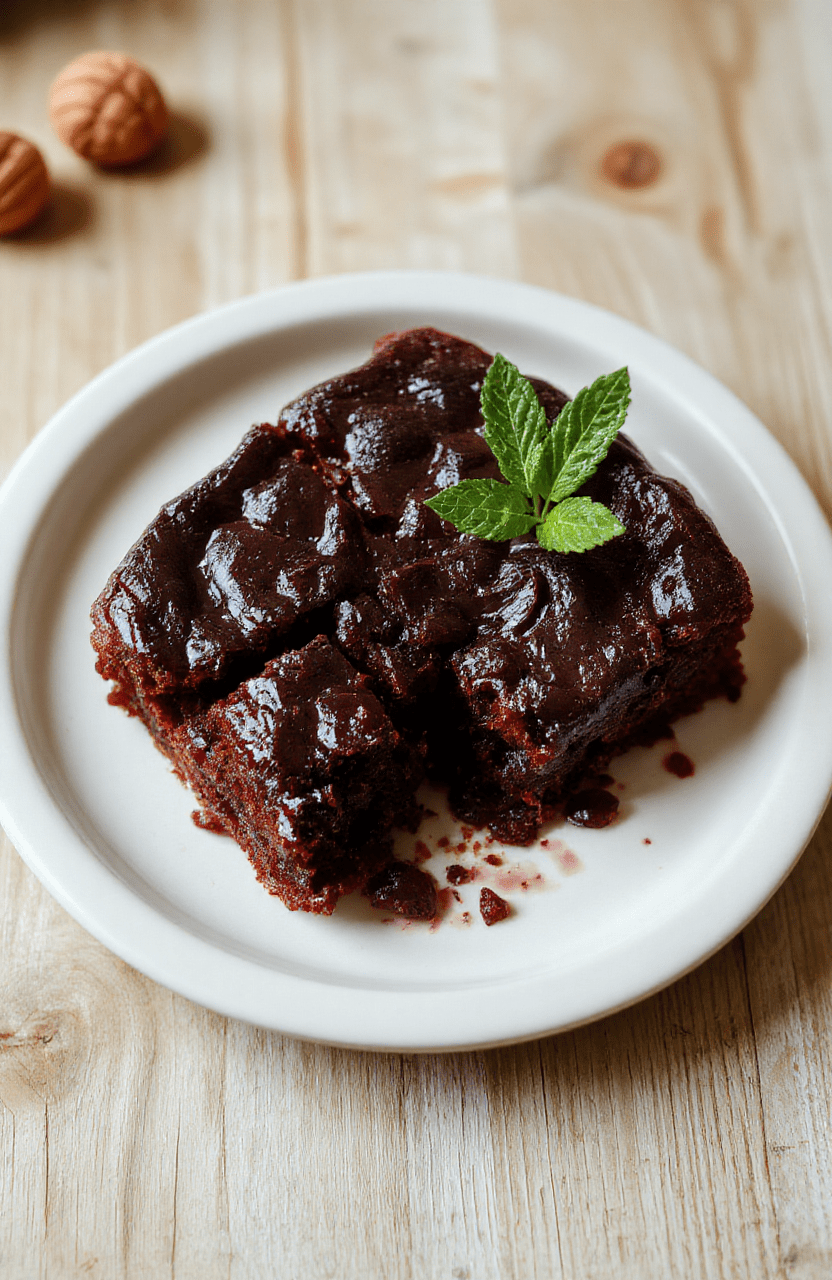 Nahaufnahme eines Stücks Himbeer Brownie Cheesecake auf heller Holzplatte; cremige Cheesecake-Schicht, dunkler Keksboden, rote Himbeeren als Garnitur, glatte Glasur und frische Früchte verleihen Glanz.