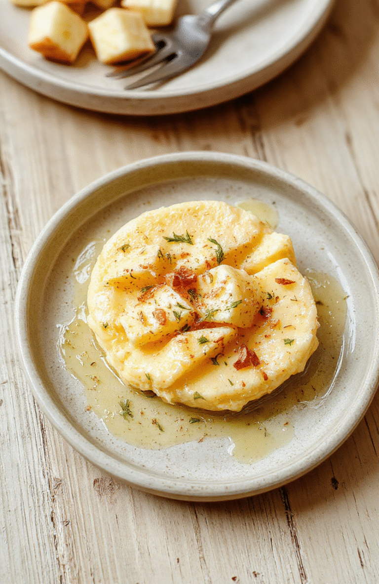 Cremige Bärlauchbutter mit grünen Kräutern, serviert auf hellem Untergrund; daneben frische Bärlauchblätter; glatte Textur und leicht glänzende Oberfläche.