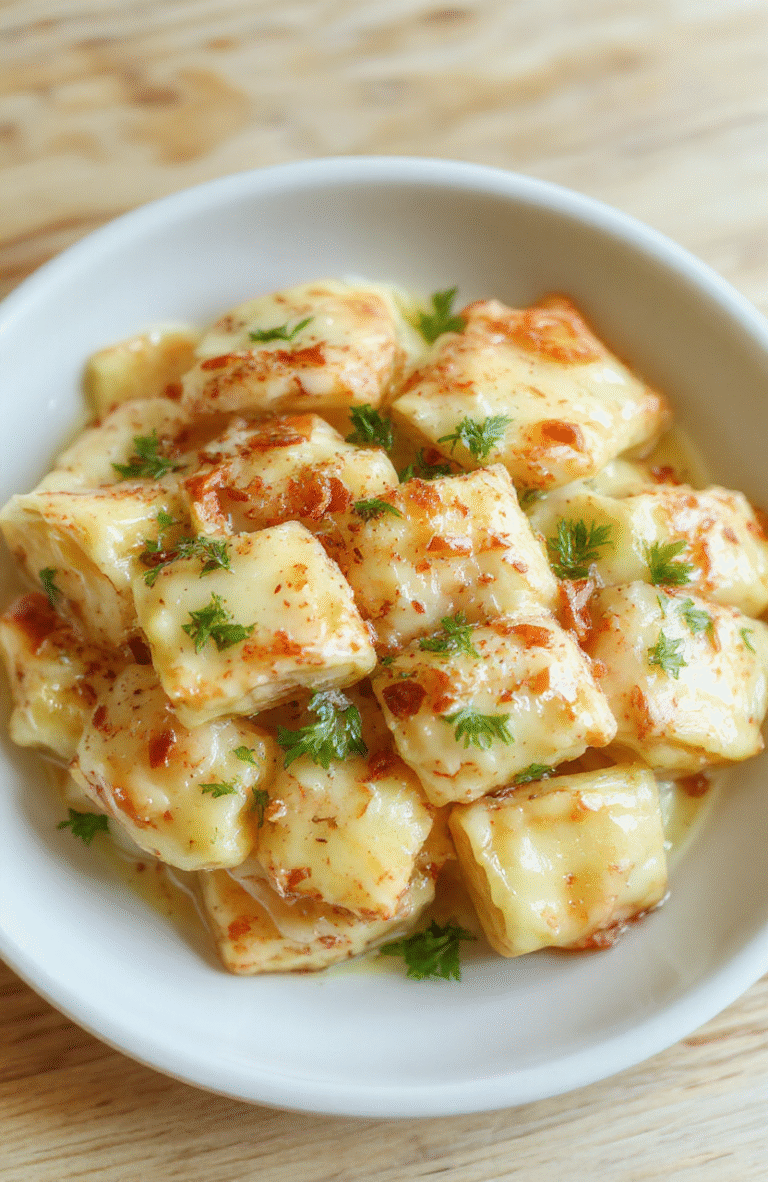 Ein Teller cremiger Nudeln mit grünem Bärlauch, Parmesanraspel, cremige Soße und al dente Nudeln auf einer hellen Platte, warme Lichtstimmung, frische Kräuter