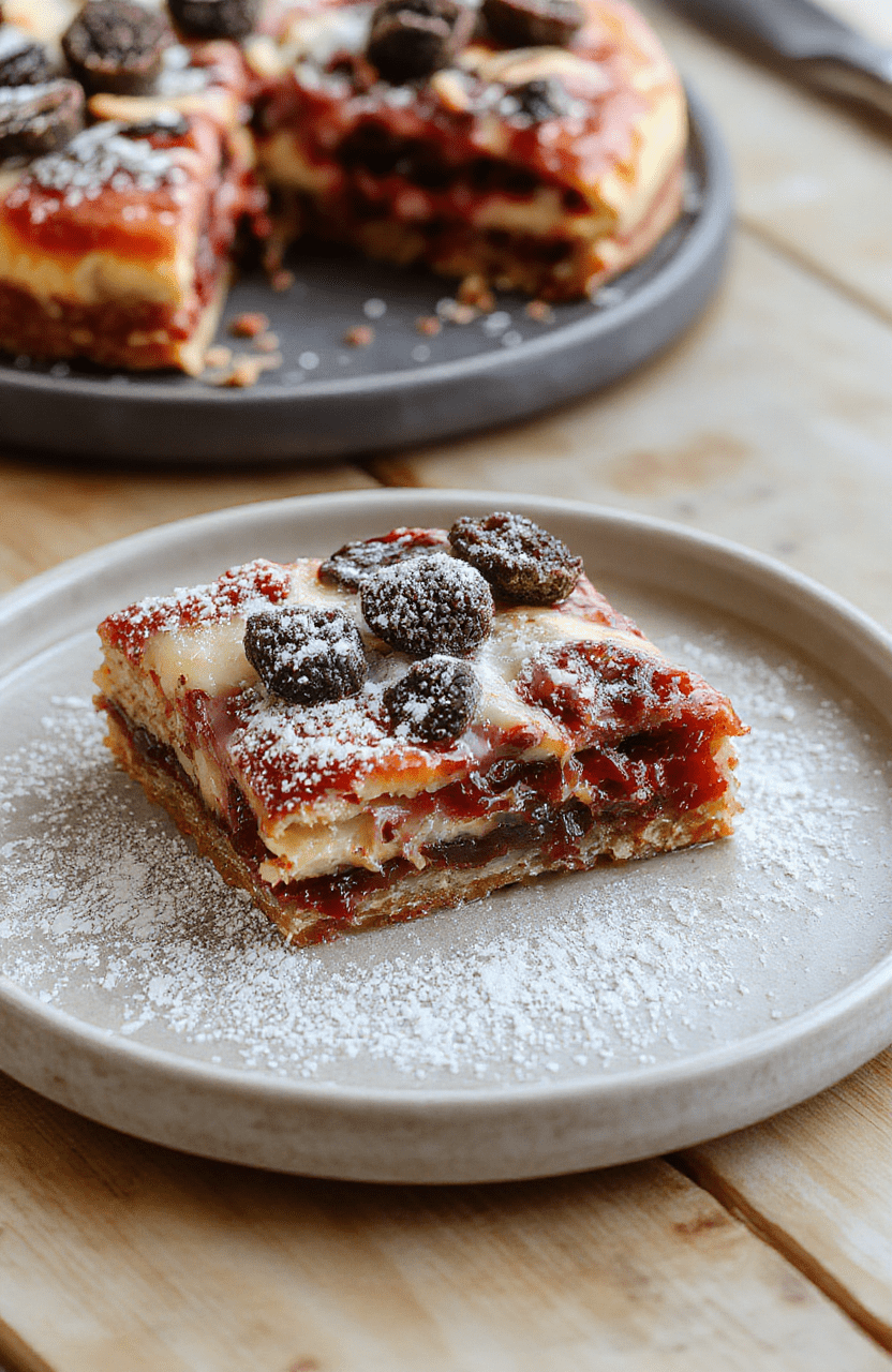 Eine goldbraune, saftige Pistazien-Himbeer-Torte auf heller Tellerplatte. Die Oberfläche ist glatt mit sichtbaren Pistazienstücken, dekoriert mit frischen Himbeeren und fein gehackten Pistazien. Der Hintergrund ist schlicht, sanft belichtet, die Textur wirkt cremig und reichhaltig.