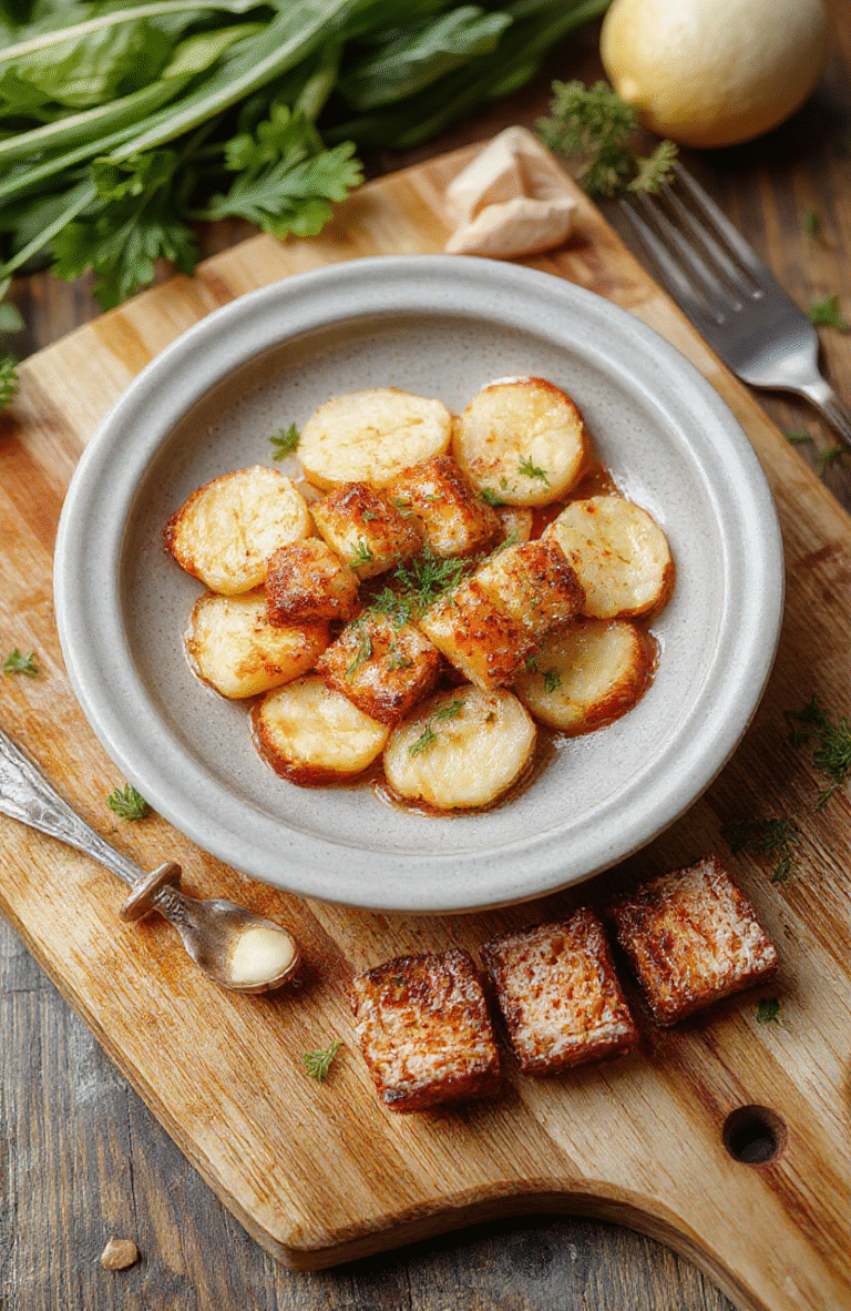 Ein Glas selbstgemachter Bärlauchsenf mit fein gehacktem Bärlauch, daneben frisches Brot und ein Löffel mit cremigem Senf, cremig gelb-grüne Farbe, rustikaler Hintergrund.